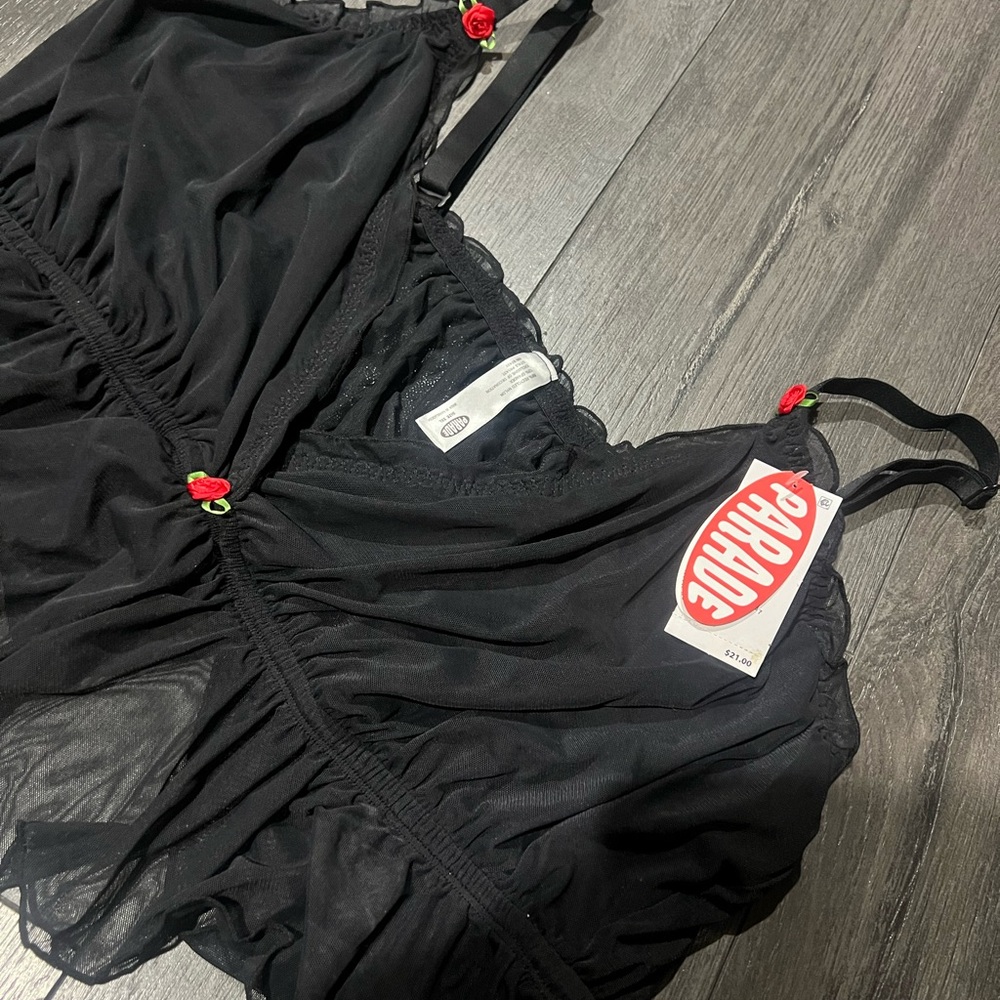 Parade Black Sheer Crop Top - Picture 3 of 6